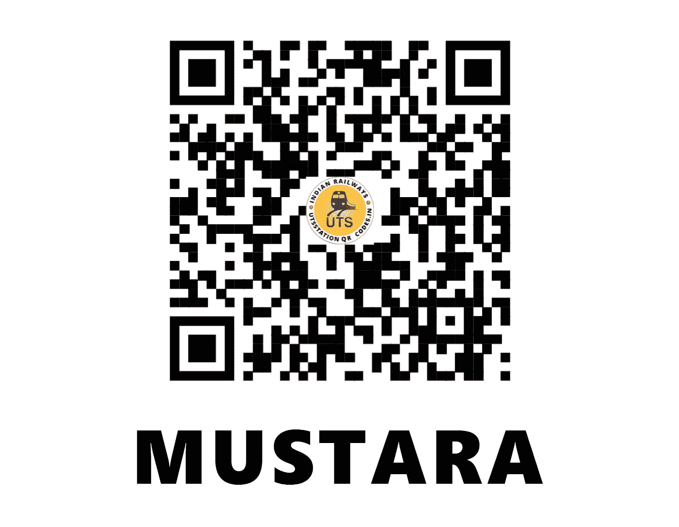 UTS QR Code for MUSTARA - MSV - NC (UTTAR PRADESH)